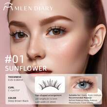 MLEN DIARY [Soft Magnetic] MLen Diary Magnetic Eyelash Case - Reusable Soft Magnetic Eyelashes, No Glue & Eyeliner, Waterproof, Lightweight Natural Look, 10-12mm, Includes Pouch & Brush, Magnetic Eyelashes Reusable
