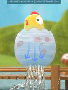 1个恐龙蛋喷水枪，蛋壳雨玩具，多功能戏水套装，浴室淋浴玩具，婴儿玩具，男女宝宝均适用