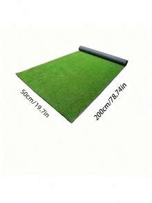 1pc High Quality Artificial Grass Turf, Thick Fake Grass Carpet, Outdoor Artificial Grass Rug, Realistic Indoor/Outdoor Lawn Mat, Made Of Plastic, Green Grass Decorative Floor Mat, Suitable For Outdoor Garden, Patio, Terrace Decor, Beach Essentials And Pool Games [Please Select The Size You Need] - Green - View 12