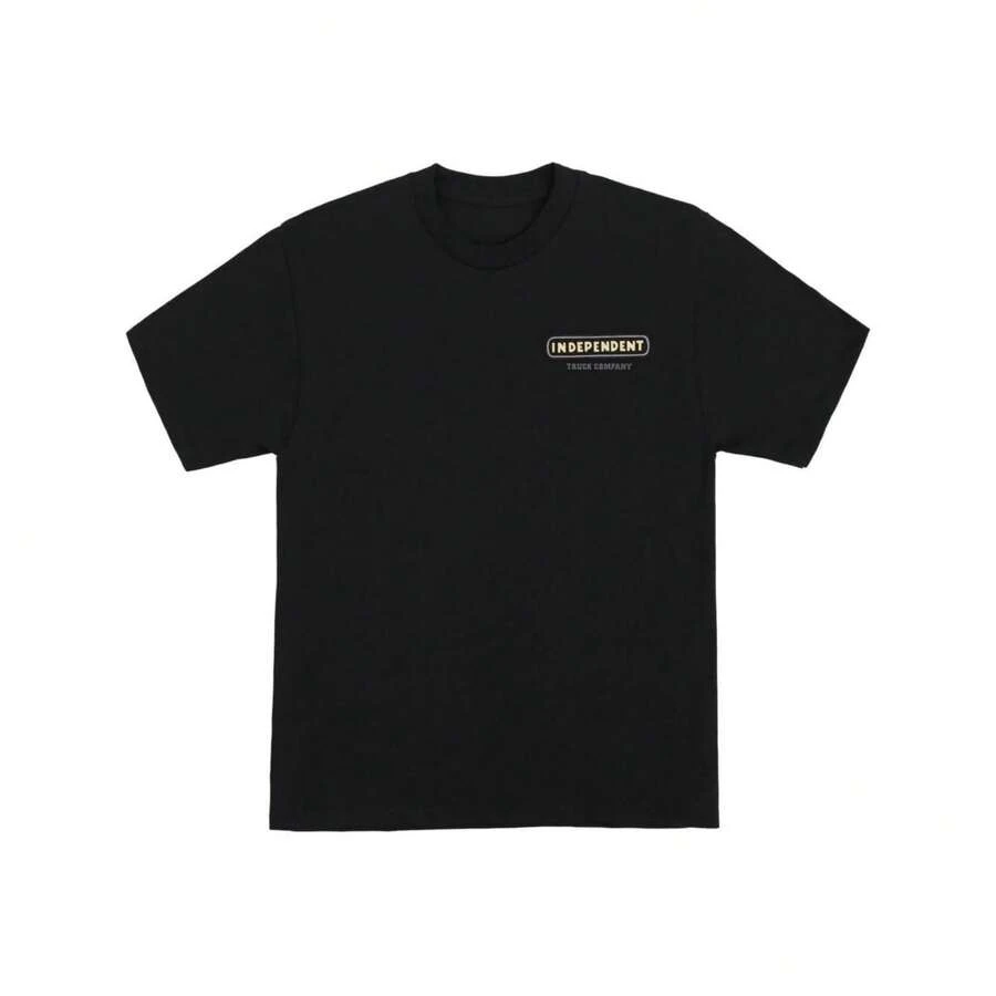 INDEPENDENT Truck Company ITC Stained Heavyweight T-Shirt Black Med Mens - 黑色 - 查看 1