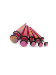 2 件装亚克力耳塞扩张器锥形尖头耳塞隧道扩张器耳环量规身体首饰