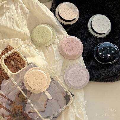 1 件 INS 风格花卉 MagSafe 磁吸可扩展支架，柔软浪漫多彩简约设计，兼容 Apple、Honor、VIVO、OPPO 磁性手机壳，兼容 、Android 手机，生日、家人、朋友礼物手机支架手机配件