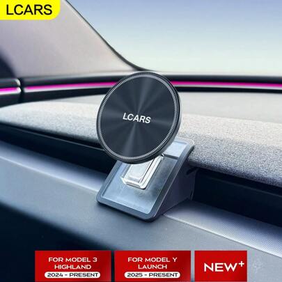 LCARS Uchwyt samochodowy LCARS na telefon, odpowiedni do odświeżonej Tesli Model3 Highland 2024 i ModelY LAUNCH 2025, magnetyczny uchwyt samochodowy na telefon, silikonowy, wielofunkcyjny uchwyt nawigacyjny mocowany do kratki nawiewu
