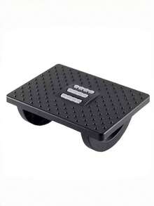 1pc Plastic Ergonomic Footrest With Rollers, Non-Slip, For Office Or Home Use,For School Supplies,Back To School