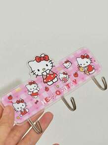 Sanrio 1Pc Hooks Hello Kitty Kuromi Cinnamoroll Cute Strong Adhesive Bonding Hooks Bathtowels Towels Bags Key Storage Hooks Kitchen Bathroom Bedroom Office Accessories(Some Parts May Be Random)