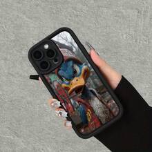 [Teléfono] Funda con diseño de pato con grafiti. Diseño moderno y sencillo. Ideal para hombres y mujeres. Personalidad para hombres y mujeres, teléfono móvil adecuado - Blanco - Ver 2
