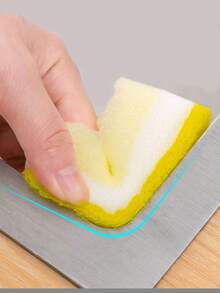 1 buc. burete de spălat vase ondulat cu strat dublu, lavetă de curățare a vasei