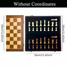 1 Set Chess Board Game, Wooden Large Folding Chess Set, Large Premium Folding Chess Set, Wooden Chess Pieces, Checkerboard Walnut Color, Internal Storage Box, 2 Extra Queens Free, Suitable For Chess Enthusiasts And Game Lovers