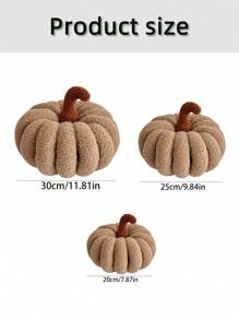 1 件手工针织南瓜装饰枕头、沙发/床垫、创意氛围礼物、适合所有季节、很棒的礼物 - 卡其色 - 查看 4