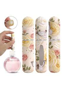 1/4pcs Butterfly Flower Pattern Perfume Spray Bottle, Reusable Bottom Filled Perfume Bottle, Mini Cosmetics Bottle, Perfume, Pure Dew Packaging Tool, Multiple Colors To Choose From, Birthday Gift For Family And Friends, Holiday Gift, Portable Travel 5ml - Multicolor - View 16