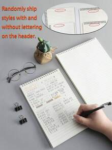 1 件螺旋笔记本、A5/B5 横格日记本、学校用笔记本、大学横格书写垫、学校用品、办公用品、返校用品、大学生学校必需品、教师美学日记本、用于记笔记、日常计划和日记的极简主义书写笔记本。 - 彩色 - 查看 3