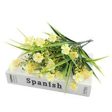 2 件彩色人造花，抗紫外线塑料假植物灌木，适合家庭室内/室外花园、窗台、门廊、盆栽装饰，四季皆宜 - 彩色 - 查看 8