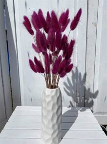 60/120/240 件波西米亚风格人造花 - 天然干燥兔尾巴蒲苇 - 多色，蒲公英花 - 家居、婚礼、办公室、咖啡厅装饰 - 情人节和母亲节礼物 - 紅紫色1 - 查看 2