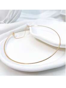 Women's Choker Hoop, 18K Gold Plated Or 925 Silver - Vàng - Xem 3