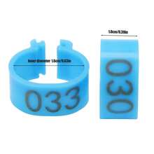 100个直径1.6厘米的塑料鸡腿环，带有001-100编号标签，适用于家禽（鸡、鸭、鹅等）识别 - 如圖 - 查看 2