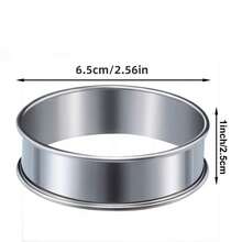 2pcs/6pcs/12pcs Set Of Stainless Steel English Muffin Rings, Circular Pie Crusts, Cake Rings, Multifunctional Egg Rings For Kitchen Burgers & Pancakes - 3.15in (8cm) - View 4
