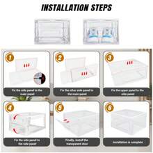 Royalswill Multi-Layer Transparent Thickened Shoe Box, Shoe Box With Magnetic Door, Stackable Storage Shoe Box, Shoe Storage, Dustproof And Waterproof, Multi-Functional Convenient Transparent Thickened Shoe Box - Clear - View 3