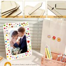 8/21/26pcs Set Children Painting Frame Craft Kit, Unfinished Wooden Frame Craft Set, DIY Painting Kit Includes Unfinished Wooden Frame, Colored Pens, Crystal Diamond Stickers, For Frame Decoration And Customized Art Projects, Vertical Desktop Display Frame, Unfinished Painting And Decorative Wooden Frame, Home Decor, Customized Art Projects, Custom Photo Display And Art Project Gift, Birthday, Graduation