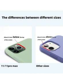 1pc Luxury Liquid Silicone Phone Case, Compatible With IPhone 17 Air, 16e, 11, 13, 12, 14, 15 Pro Max, Suitable For IPhone 16 Pro Max, Shock-Proof Protective Cover - Rose Pink - View 5