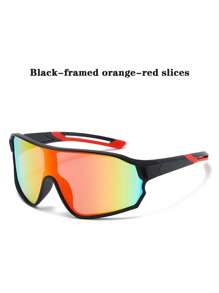 1pc Women's Integrated Ski Goggles, Colorful Coated Sports Windproof Driving Cycling Glasses Easy Comfort Casual Outfits Outdoor Cycling Glasses For Summer Beach Vacation,Outdoor,Travel Autumn Accessories Goggles