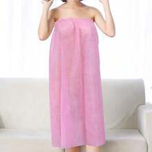 一次性浴裙浴袍，适用于美容院、男女通用无纺布桑拿房及桑拿服、轻薄睡衣、旅行、美容院、理疗及桑拿沙龙宾客裙（粉色、蓝色、白色）、学校、返校季、旅行、旅行必备、居家必备、毛巾、护肤品 - 彩色 - 查看 8