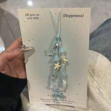 DIY Phone Lanyard, Korean Ins Style Transparent Star Phone Case Strap, Cool Black Sexy Girl DIY Beaded Random Bead Camera Strap Phone Anti-Lost Cord, New Fashionable Hanging Ornament For Women - Dolphin Sl - View 7