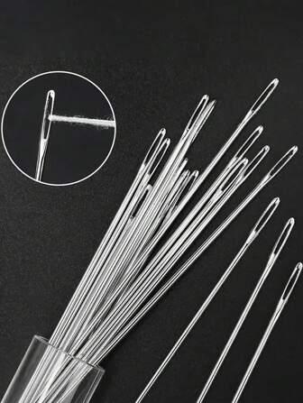 90pcs/36pcs/18pcs Big Eye Needle Bottle Set, New Home Hand Sewing Needles, Hand Sewing Needles, Traditional Household Large-Hole Slender Needles For Sewing Quilts And Bedcovers, Embroidery Needles