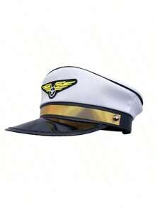 6 件套趣味空姐头饰、松紧领带、胸针、肩带、太阳镜 - 角色扮演复古空乘人员空乘制服配饰、飞行员服装万圣节