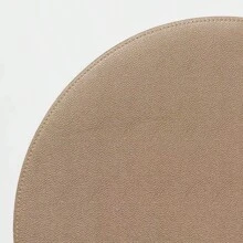 15" Round Placemat, Crafted From Faux Leather, This Round Shape Features A Pebble Texture Finish In A Solid Hue That Easily Coordinates With Your Home Decor - 棕色 - 查看 4
