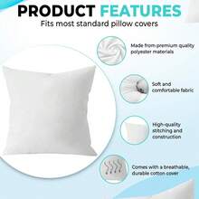 12 X 20 Throw Pillow Insert - Pack Of 2 , Down Alternative Pillow Inserts For Decorative Pillow Covers, Throw Pillows For Bed, Couch Pillows For Living Room (12x20 Inch (Pack Of 2)) - 12x20 英吋(2 件裝) - 查看 4