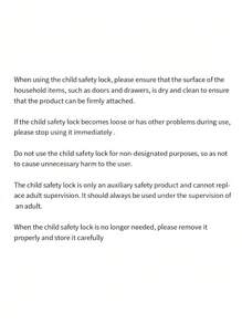 10 件白色儿童橱柜锁，婴儿防护抽屉锁，防止手指被夹，带扣设计，婴儿淋浴家庭装饰礼物