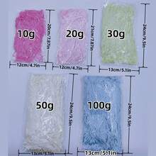 Giấy vụn giả nhiều màu 10g/20g/30g/50g/100g dùng làm hộp kẹo Valentine tự làm, hộp quà sinh nhật và đám cưới, vật liệu trang trí bao bì sáng tạo, đồ dùng học tập, túi đựng thực phẩm, hộp đựng thực phẩm thích hợp đựng kẹo, sô cô la, v.v. - Nhiều màu - Xem 9