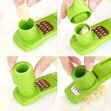 1pc Mini Garlic Grinder Creative Garlic Press Kitchen Garlic Mash Manual Garlic Mashing Green Kitchen Gadgets Outdoor Picnic And Barbecue Tools