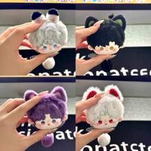 1 件可爱毛绒公仔钥匙扣，饰有《恋与深空》中的人物 - 齐宇、李深、沈星晖、秦澈，适合作为送给朋友、生日、节日的礼物