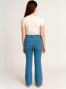 Women's Flare Jeans, Kids', Teens', Skinny - 藍色 - 查看 3