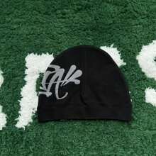 2 件针织帽 - 黑色设计帽，弹性聚酰胺和氨纶混纺，轻便舒适，适合女性，休闲头饰，日常头饰，头饰，头饰