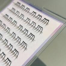 MIXIAOHE 韩国女团风格自粘假睫毛，36 簇，DIY 无需胶水 C 卷自然外观，日常佩戴分段设计带透明胶条，适合初学者长度 9mm-12mm 睫毛簇，睫毛簇，单根睫毛，睫毛，假睫毛