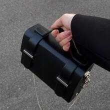 High Quality Small Black Bag Small Square Bag Messenger Shoulder Bag Messenger Bag Bag - màu đen - Xem 3