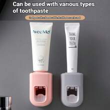 1pc Automatic Toothpaste Dispenser, Bathroom Wallmount Without Nailing, Portable Bathroom Accessories Toothpaste Squeezer