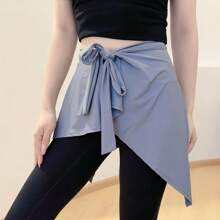 Multifunctional UV Protection Sunshade One-Piece Chiffon Tie Shawl, Fashionable Yoga Sports Anti-Flashing Skirt Butt Curtain