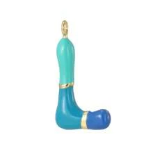 1 pieza Colgante con inicial de cobre, colgante de letra de globo DIY para hacer joyas, accesorio de colgante de letra elegante, adecuado para combinar a diario, gran regalo para el Día de Acción de Gracias, Navidad