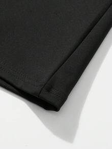 Camiseta de moda casual cómoda para parejas de hombres y mujeres, con cuello redondo y mangas cortas, que combina  y moda. - Vestido negro individual para mujer - Ver 5