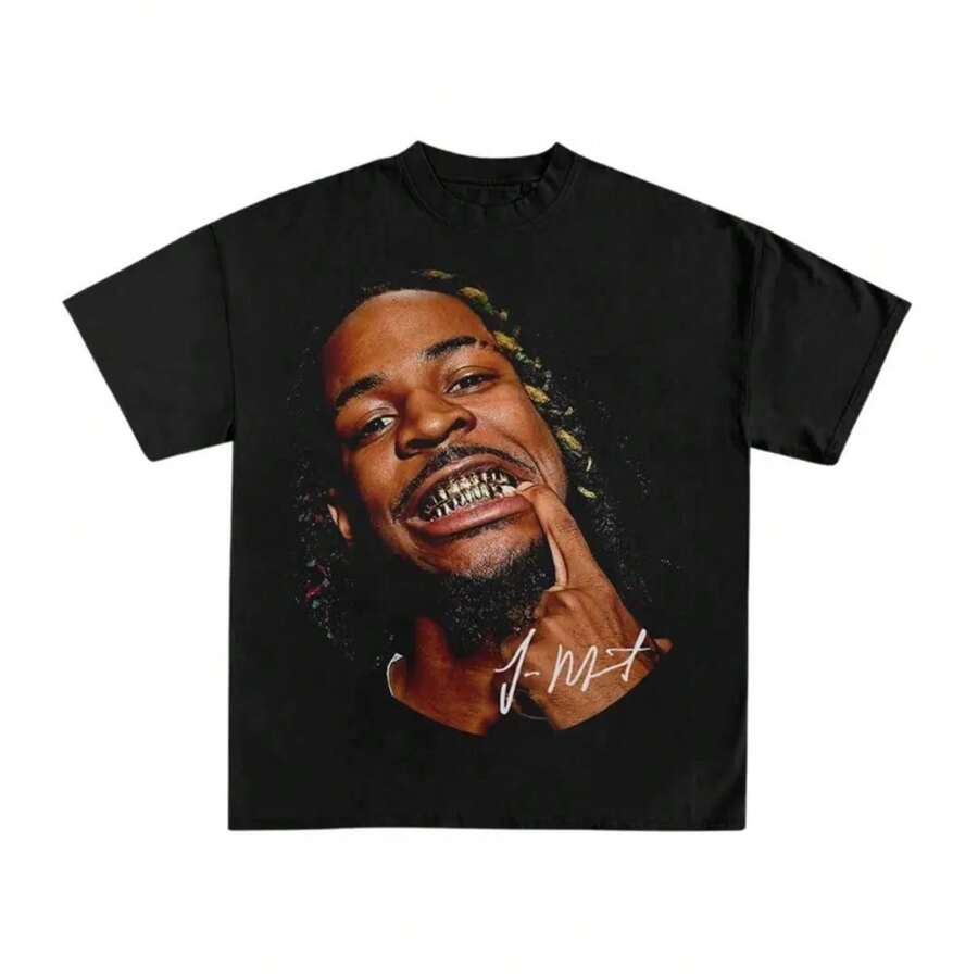 Ja Morant Tee - Ja Morant Merch - Basketball Tee - Sports Apparel - Gift For Him - Black - View 1