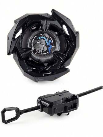BX Evolution Black BX00-01, Metal Battle Spinning Top Toy With Ripcord Launcher