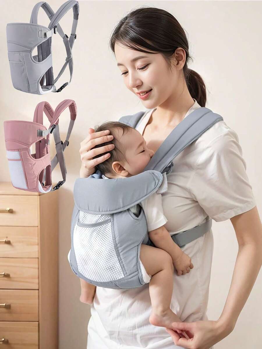 1pc Baby Carrier, Front & Back Carry, Multi-Function, Breathable, Convenient For Infant Outings