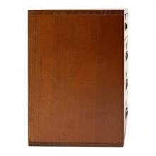 YUNRUX Small Wooden Storage Box Office Desk Organizer / 4 Drawers Brown