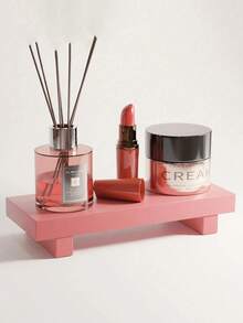 1pc, Simple And Stylish Rustic Style Wooden Tray, Suitable For Bathroom Decoration, Soap Dish, Countertop, Sink, Desktop Decoration, Vase, Plate, Coffee Tray, Decorative Tray, Home Accessories, Black Accessories, Sofa Armrest Tray, Beach Vacation, Bathroom Series, Bedroom Series, Large Capacity