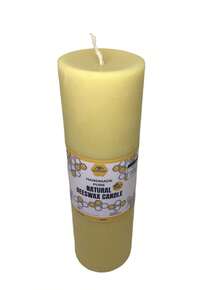 BearNaturalOrganics Pure Natural Beeswax Pillar Candle 2 Inch X 6 Inch