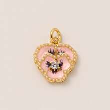 1pc Fashionable, Sweet, Cute, Colorful Flower Pendant, Pearl Grape Pendant, Ballet Dancer Pendant, Electroplated 18K Gold Waterproof And Sweat Proof, Suitable For DIY Necklaces, Bracelets, Earrings, Keychains, Bag Chains, Shoe Buckle Accessories, Women's Jewelry Accessories, DIY Accessories