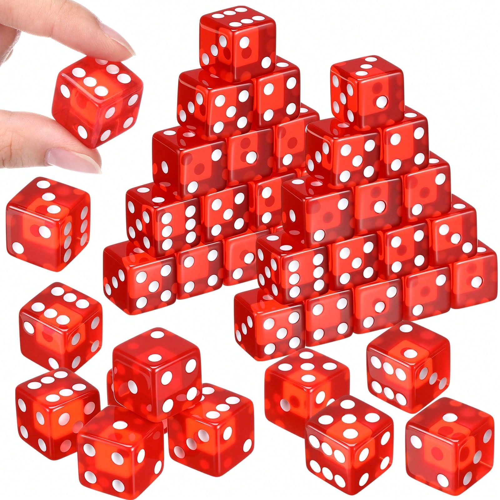 30 pezzi/10 pezzi per set Dadi vintage arrotondati e traslucidi tinti, gioco da tavolo per feste, vacanze, giochi di famiglia, insegnamento della